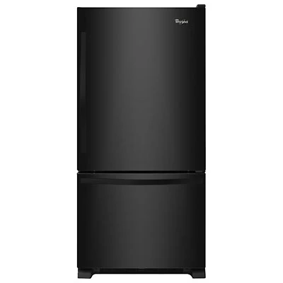 Whirlpool 33" 21.9 Cu. Ft. Bottom Freezer Refrigerator with LED Lighting (WRB322DMBB) - Black-on-Black