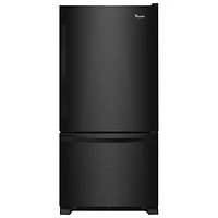 Whirlpool 33" 21.9 Cu. Ft. Bottom Freezer Refrigerator with LED Lighting (WRB322DMBB) - Black-on-Black