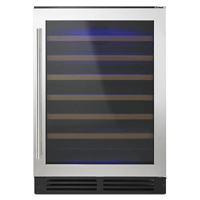 Whirlpool 51-Bottle Wine Cooler (WUW35X24DS) - Black-on-Stainless