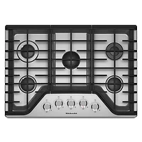 KitchenAid 30" 5-Burner Gas Cooktop (KCGS350ESS) - Stainless Steel