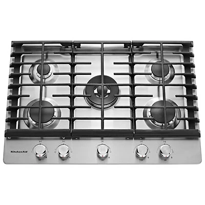KitchenAid 30" 5-Burner Gas Cooktop (KCGS550ESS) - Stainless Steel
