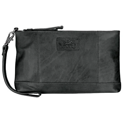 Mancini Casablanca Leather Wristlet - Black (8700206-bk)