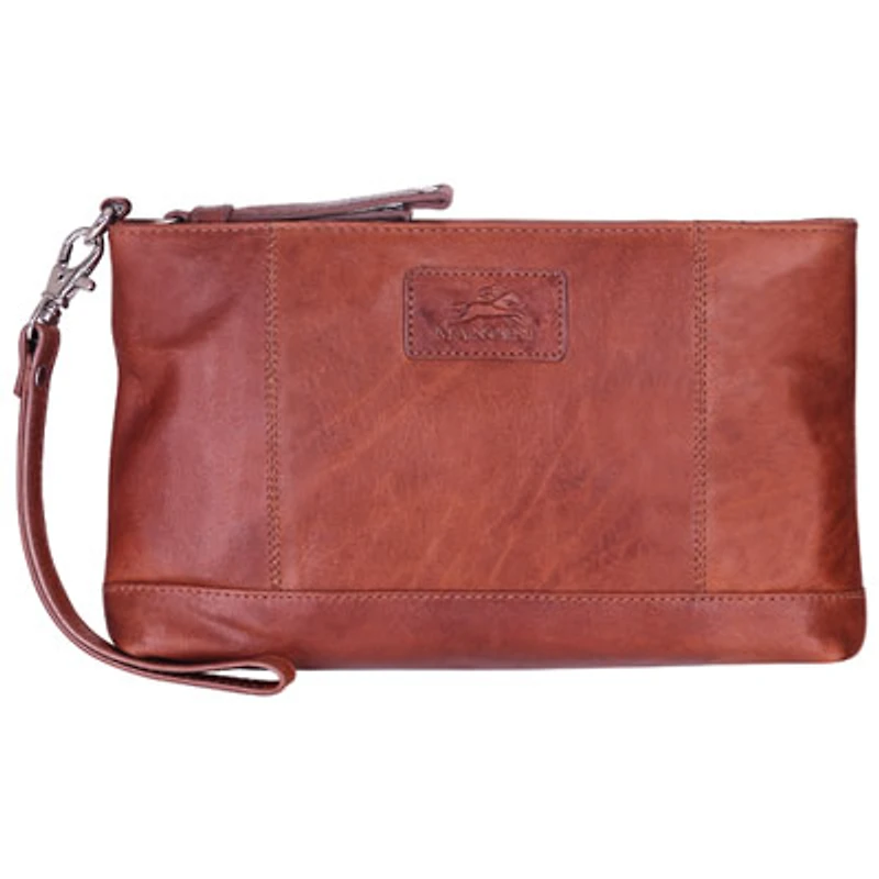Mancini Casablanca Leather Wristlet