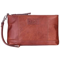 Mancini Casablanca Leather Wristlet