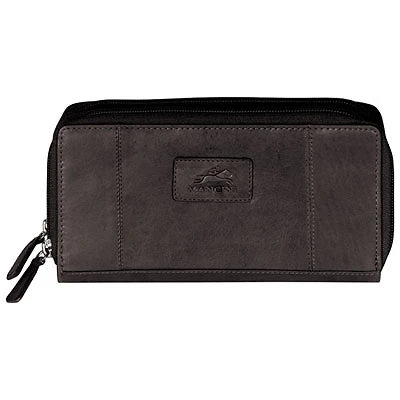 Mancini Casablanca Leather Clutch Wallet - Black (8700167-bk)