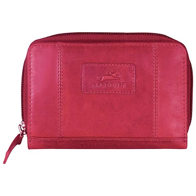 Mancini Casablanca Leather Clutch Wallet - Red (8700183-rd)