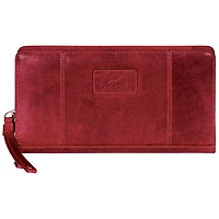 Mancini Casablanca Leather Zipper Clutch Wallet