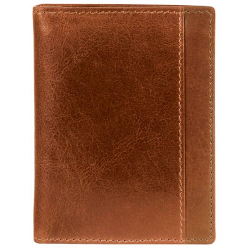 Mancini Casablanca Leather Vertical Wing Wallet