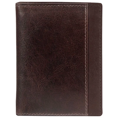 Mancini Casablanca Leather Vertical Wing Wallet