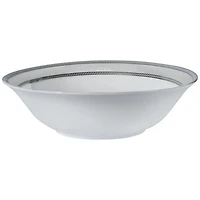 Brilliant Floral Lace Porcelain Salad Bowl - White/Platine