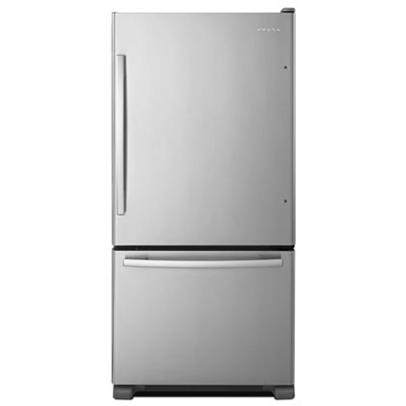 Amana 33" 22 Cu. Ft. Bottom Freezer Refrigerator - Stainless Steel