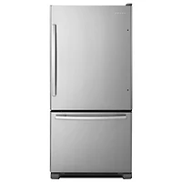 Amana 33" 22 Cu. Ft. Bottom Freezer Refrigerator - Stainless Steel
