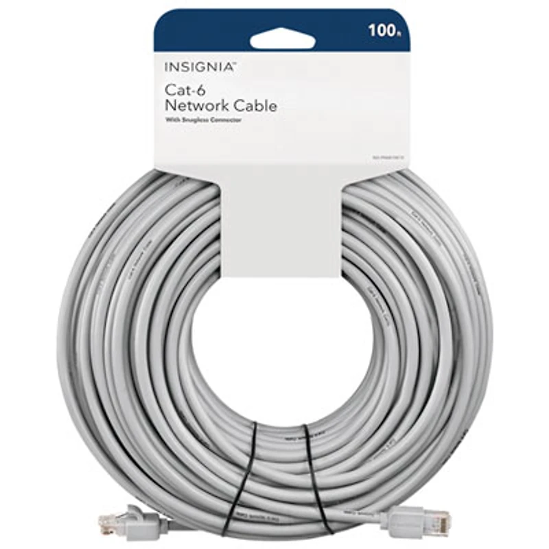 Insignia 30m (100 ft.) Cat6 Ethernet Cable - Grey - Only at Best Buy