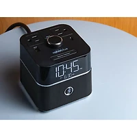 Brandstand CubieBlue Bluetooth Alarm Clock with 2 Outlets & USB-A/USB-C Ports