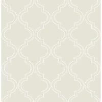 NuWallpaper Quartrefoil Peel and Stick Wallpaper - Taupe