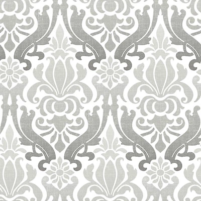 NuWallpaper Nouveau Damask Peel and Stick Wallpaper - Grey