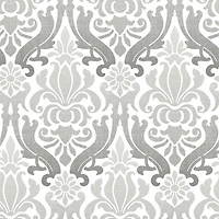 NuWallpaper Nouveau Damask Peel and Stick Wallpaper - Grey