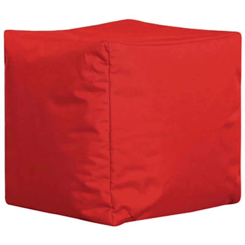 Sitting Point Cube Brava Contemporary Bean Bag Chair - Red