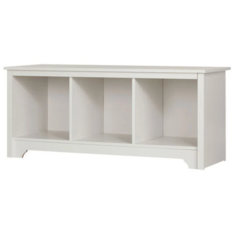 Vito Transitional 3-Shelf Storage Bench - White