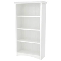 Artwork Rustic Country 4-Shelf Bookcase - White
