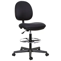 TygerClaw Fabric Office Stool Chair - Black