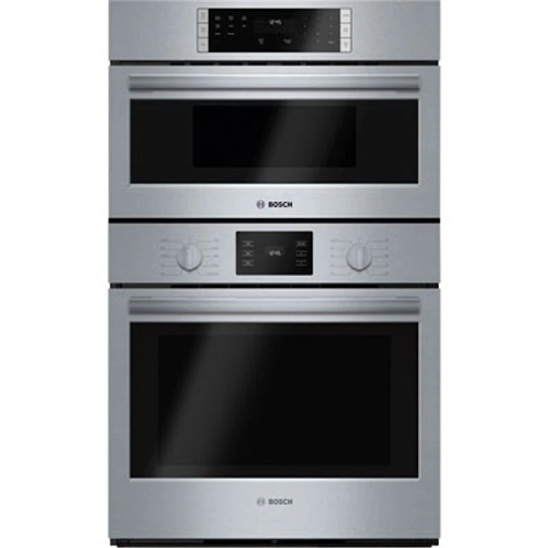 Bosch 30" 4.6 Cu. Ft. Fan Convection Electric Combination Wall Oven (HBL57M52UC) - Stainless Steel