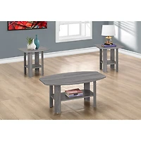 Contemporary 3-Piece Table Set - Grey