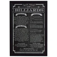 Hathaway Billiard Game Rules (BG2029BL) - Black