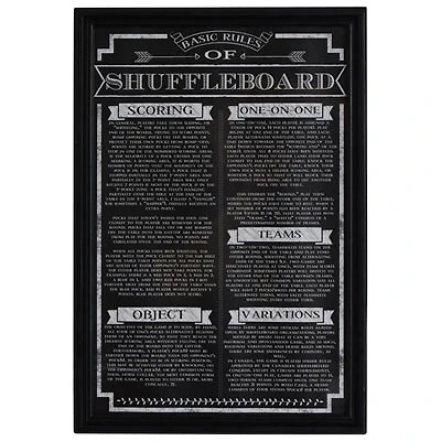 Hathaway Shuffleboard Game Rules (BG2029SH) - Black