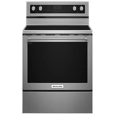 Open Box - KitchenAid 30" 6.4 Cu. Ft. 5-Element Electric Range (YKFEG500ESS) - SS - Perfect Condition