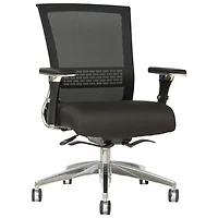 TygerClaw Ergonomic Mid-Back Fabric Task Chair - Black