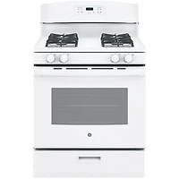 GE 30" 5.0 Cu. Ft. Freestanding Gas Range (JCGBS60DEKWW) - White
