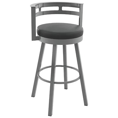 Render Modern Bar Height Barstool - Magnetite/Ink
