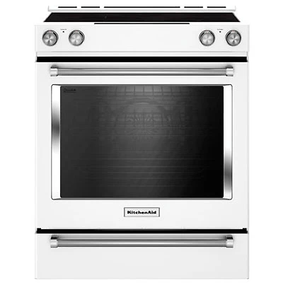 KitchenAid 30" 7.1 Cu.Ft. Self-Clean True Convection Slide-In Range-White-Open Box-Perfect Condition