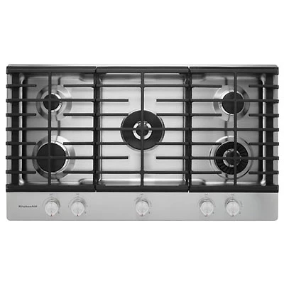 KitchenAid 36" 5-Burner Gas Burner Gas Cooktop - Stainless Steel - Open Box - Perfect Condition