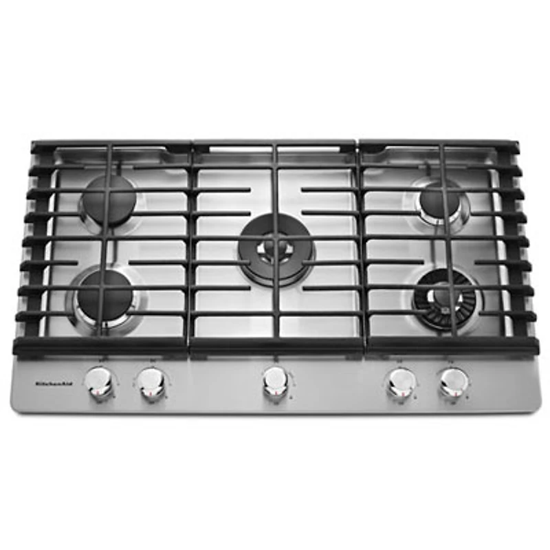 KitchenAid 37" 5-Burner Gas Cooktop (KCGS956ESS) - Stainless Steel - Open Box - Perfect Condition