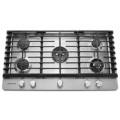 KitchenAid 37" 5-Burner Gas Cooktop (KCGS956ESS) - Stainless Steel - Open Box - Perfect Condition