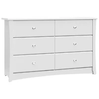 Storkcraft Crescent 6-Drawer Nursery Dresser-White
