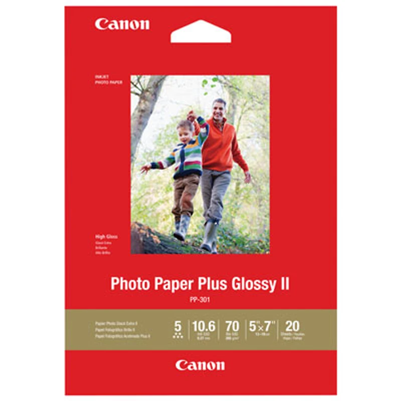 Canon 20-Sheet 5" x 7" Glossy II Photo Paper Plus