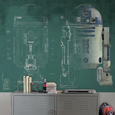RoomMates Disney Astronomical Star Wars R2-D2 6' x 7.5' Wallpaper Mural