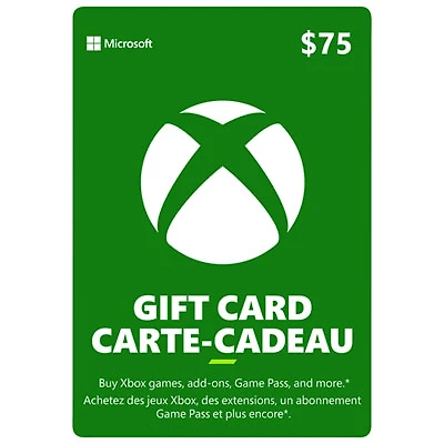 $75 Gift Card - Digital Download | Xbox Live