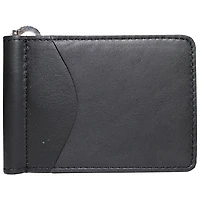 Ashlin Anwell 2-Pocket Leather Money Clip Wallet - Black
