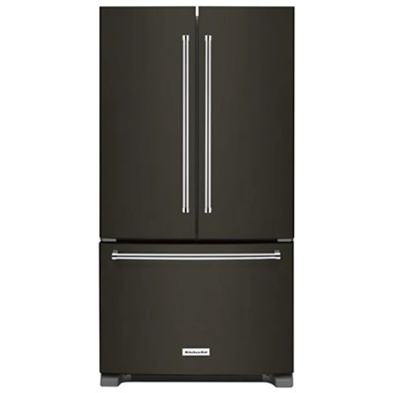 KitchenAid 36" 21.9 Cu. Ft. Counter-Depth French Door Refrigerator (KRFC302EBS) - Black