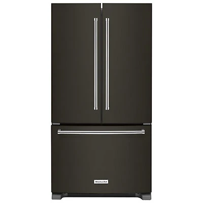KitchenAid 36" 21.9 Cu. Ft. Counter-Depth French Door Refrigerator (KRFC302EBS) - Black