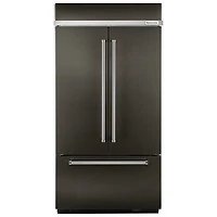 KitchenAid 43" 24.2 Cu. Ft. Built-in French Door Refrigerator (KBFN502EBS) - Black Stainless Steel