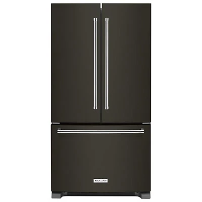 KitchenAid 36" 25.2 Cu. Ft. French Door Refrigerator (KRFF305EBS) - Black Stainless Steel