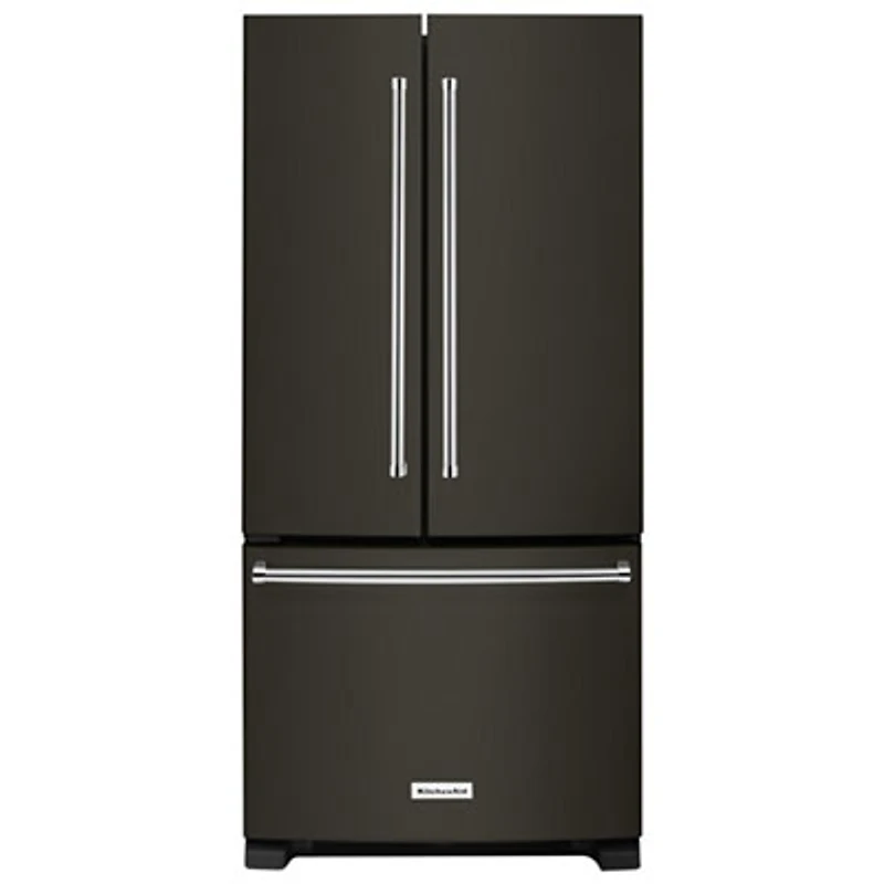 KitchenAid 33" 22.1 Cu. Ft. French Door Refrigerator (KRFF302EBS) - Black Stainless Steel