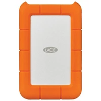 LaCie Rugged 1TB USB-C Portable External Hard Drive for PC/Mac (STFR1000800) - Orange
