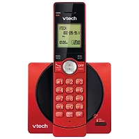 VTech 1-Handset DECT 6.0 Cordless Phone with Caller ID (CS6919-16) - Red