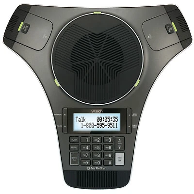 VTech EricStation DECT 6.0 Conference Phone with 2 Wireless Microphones (VCS702) - Black